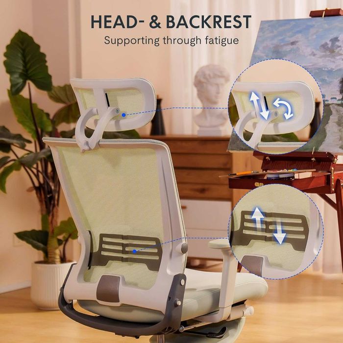 Nowe krzesło ergonomiczne / fotel biurowy / FlexiSpot BS5 !K425!