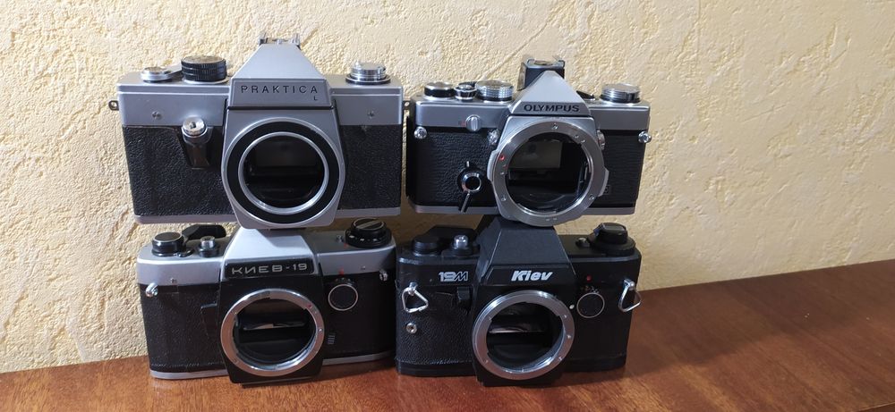 Фотоаппараты Olympus OM-1 n,Praktica L, Киев 19,Киев 19м, ,  рабочие