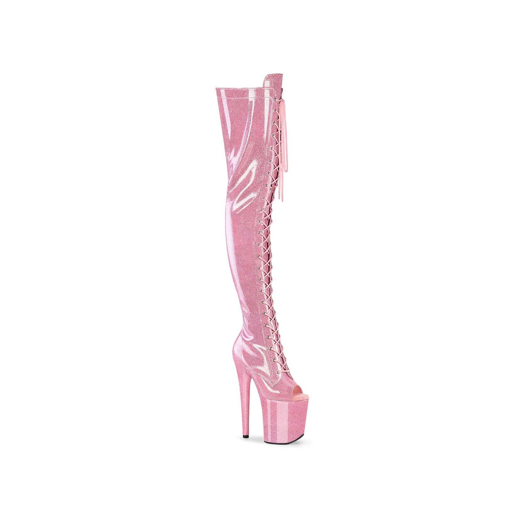 20CM Wysokie kozaki szpilki pole dance regulowane 90cm platforma 39-43