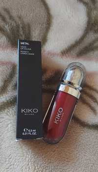 kiko milano pomadka nowa czerwona metal liquid lip colour 6.5 ml