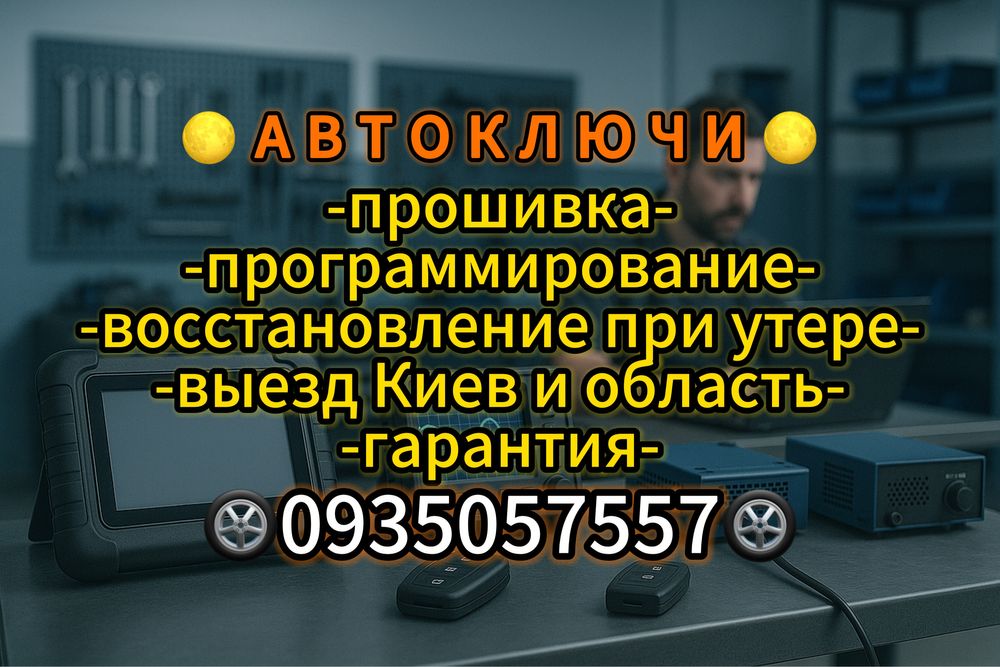 Автоключи прошивка выезд Киев  и область