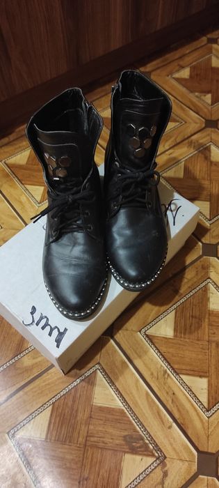 Шкіряні чобітки осінь,євро зима