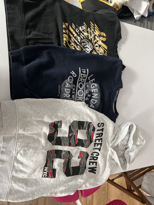 zestaw trzy bluzy chłopięce 146-152