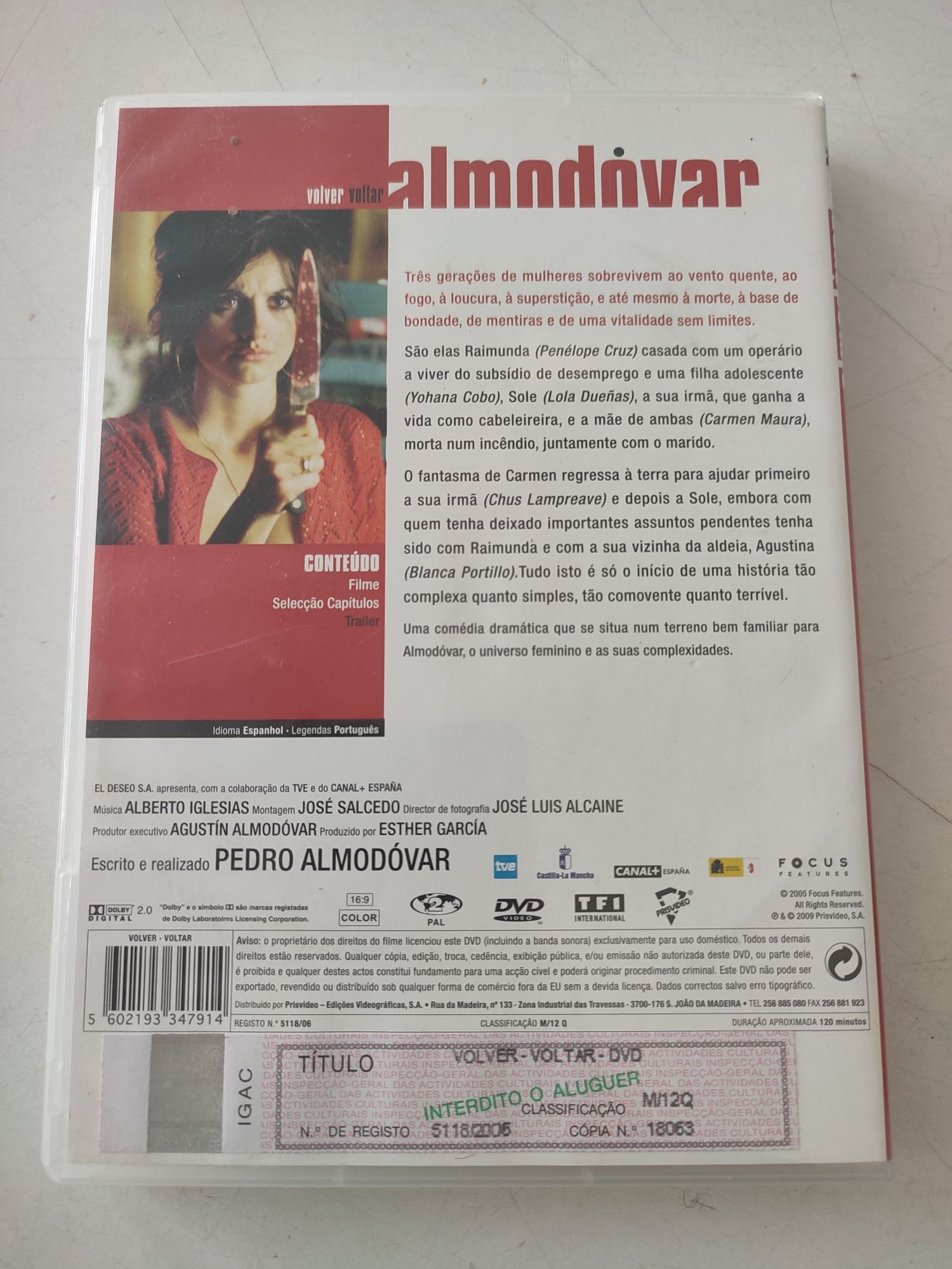 Filme DVD "Volver"