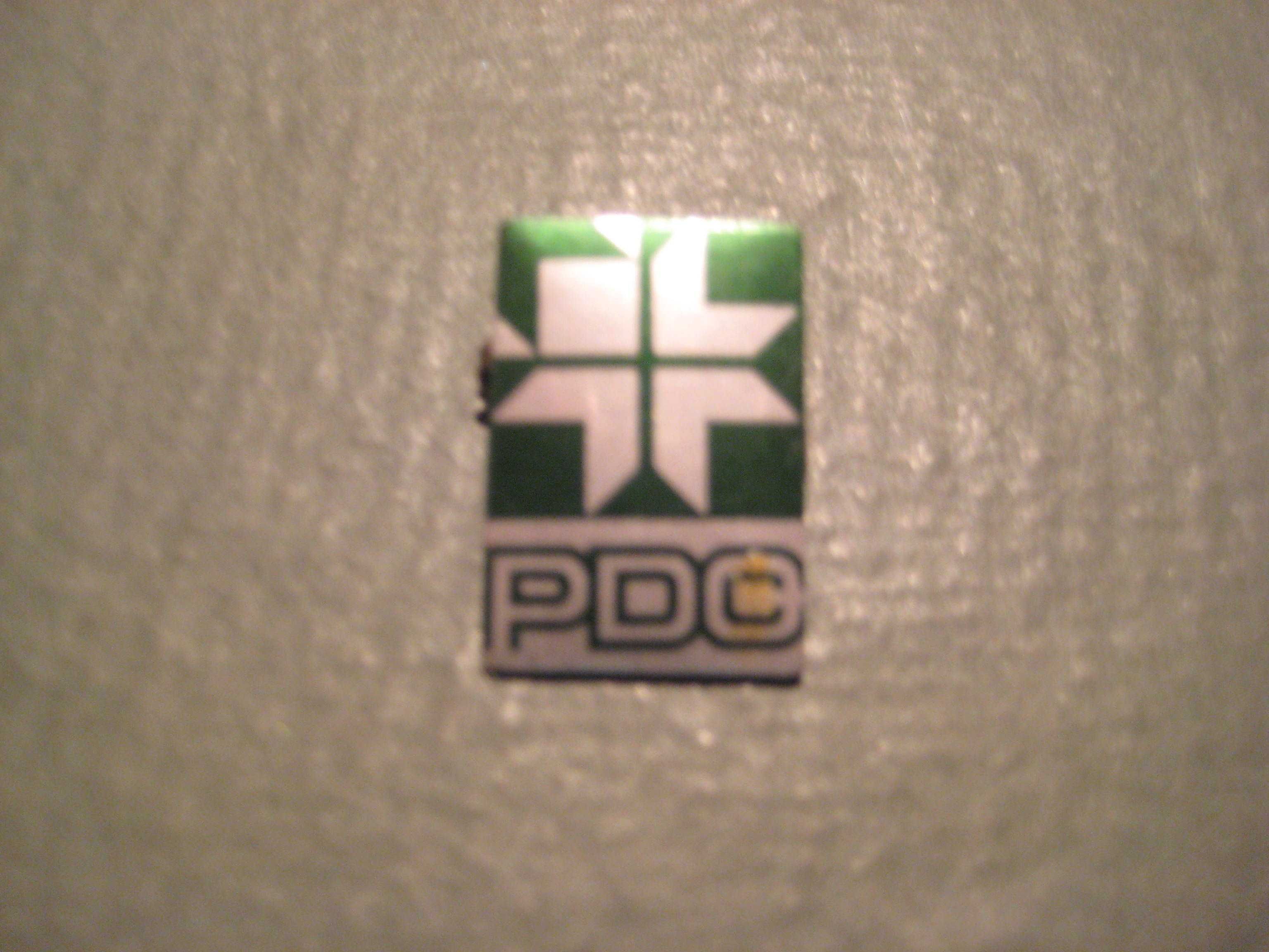 Pin/alfinete do Partido da Democracia Cristã (PDC), 1974