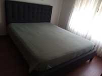 Cama c/cabeceira preta + colchão