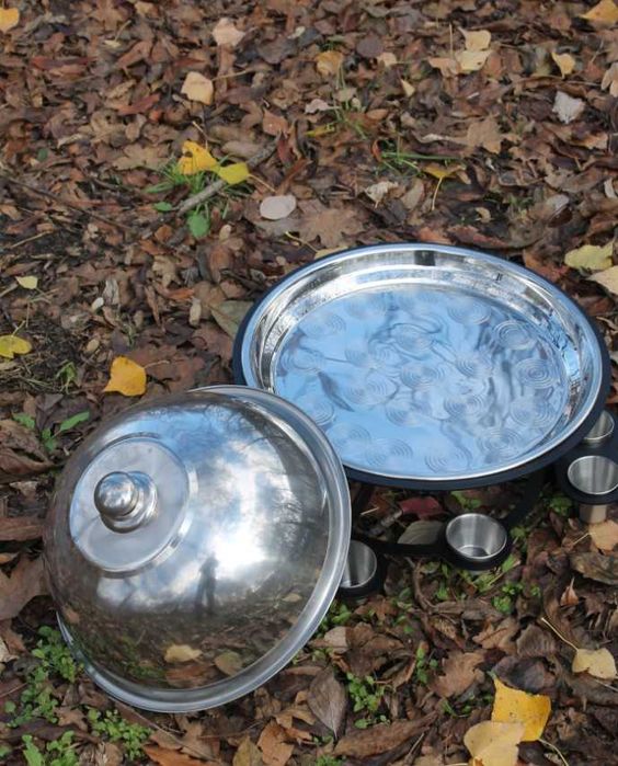 Садж для шашлику / Садж для шашлыка с подогревом - d 35см +комплект 9!