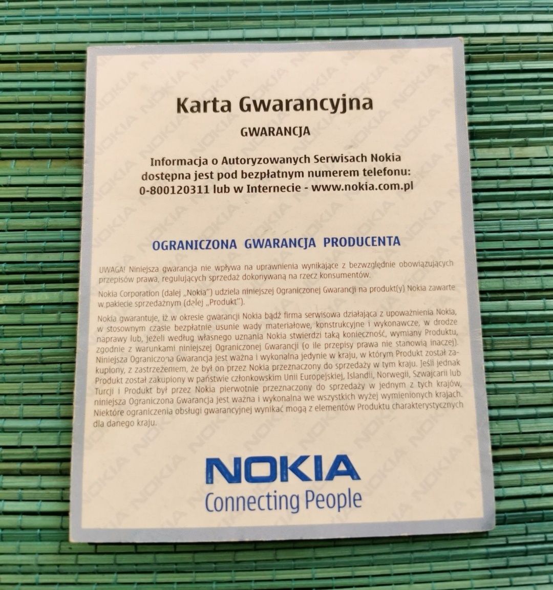 Nokia gwarancja.
