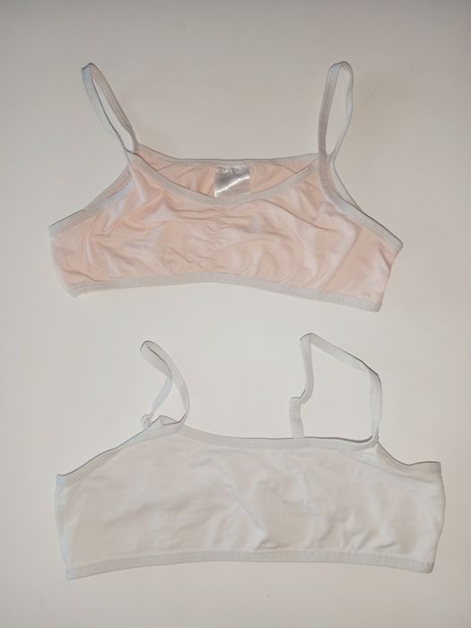 Różowy biały stanik sportowy H&M 158-164 cm