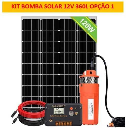 Kit bomba de água submersível solar de 12V /24V NOVO