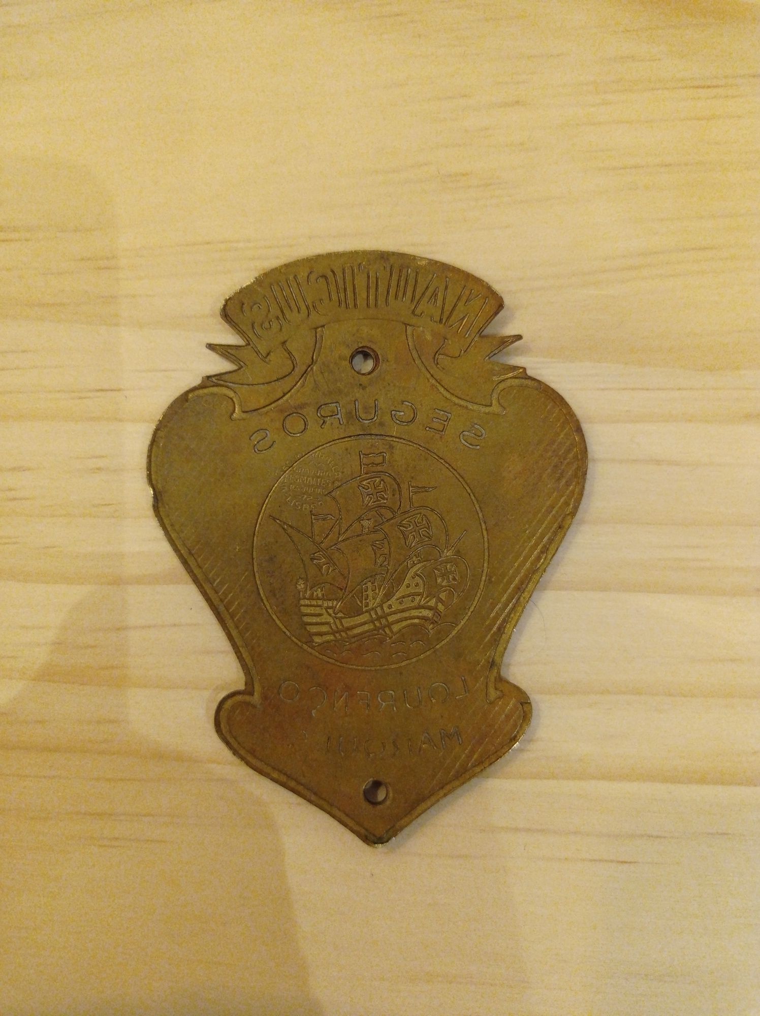 Placa de seguro Nauticus - Lourenço Marques