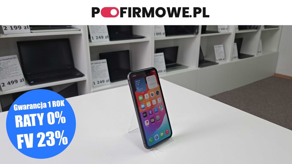 Klasa A Bez Blokad Apple iPhone 11 Black 64GB Gwarancja FV23%