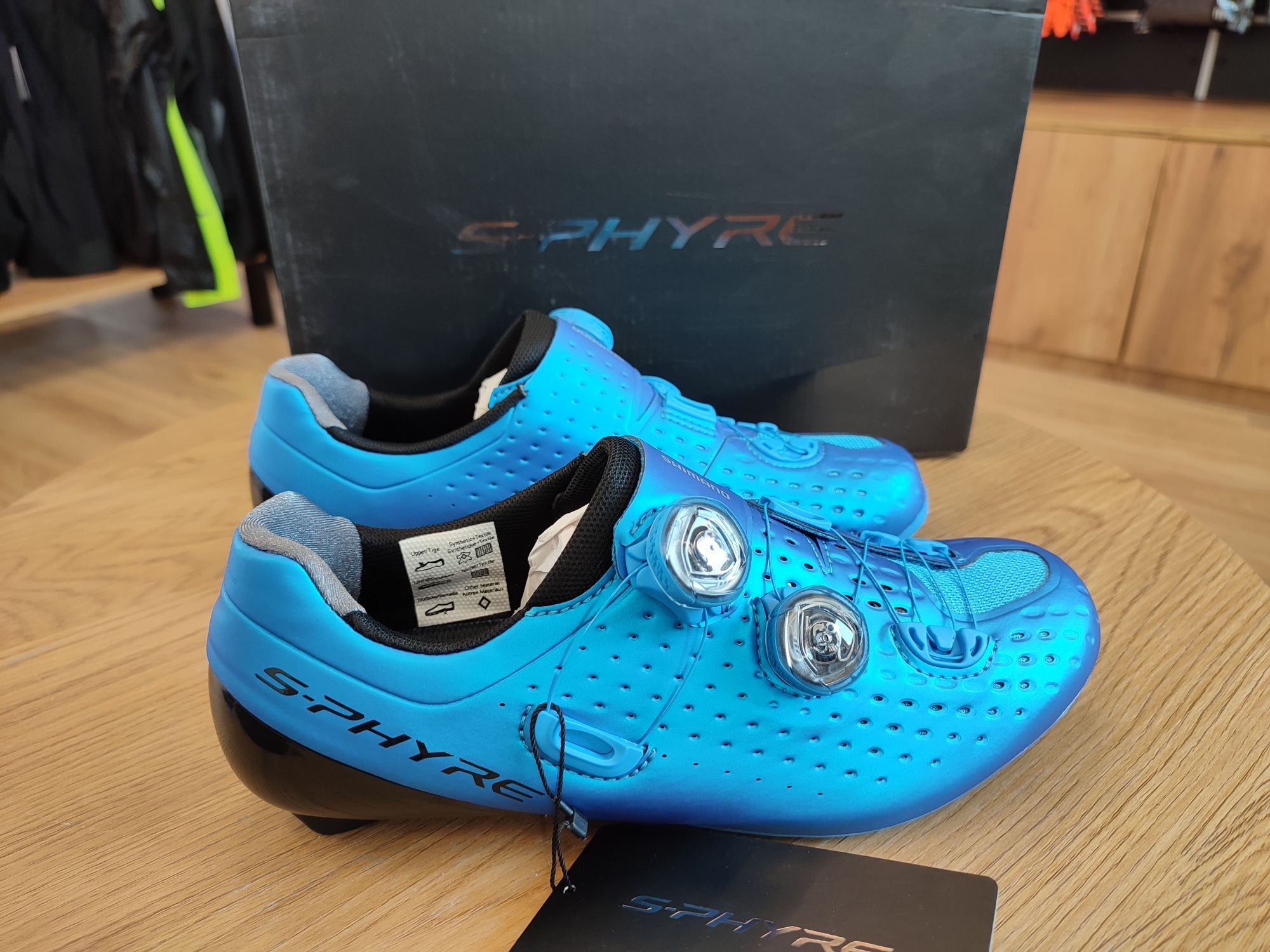 Nowe buty szosowe Shimano SH-RC900, szosa, triathlon, niebieskie