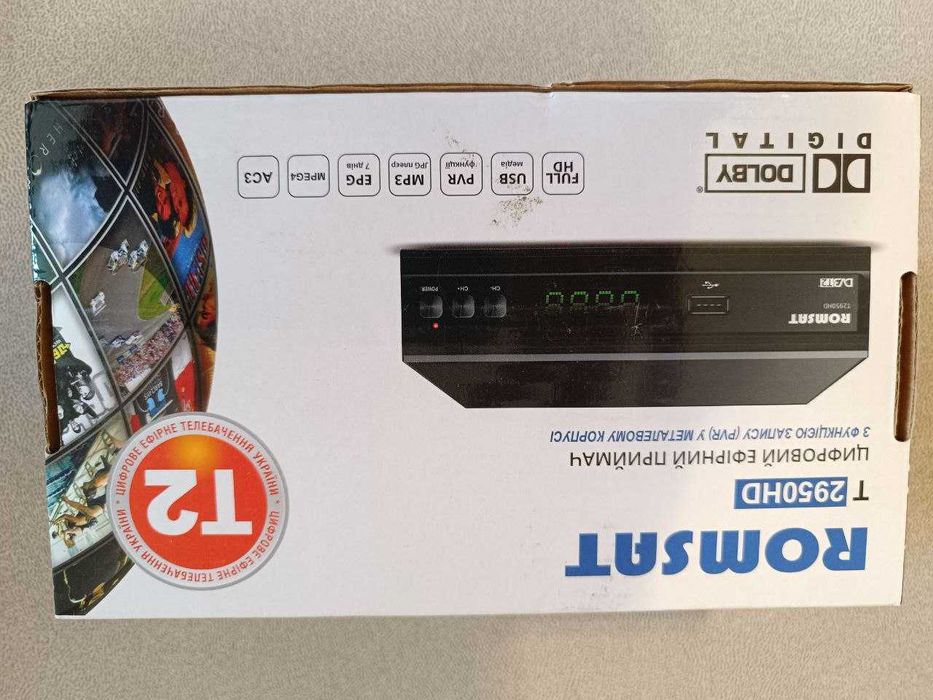 ROMSAT T 2950HD. Продам новый цифровой эфирный ТВ-2 ресивер