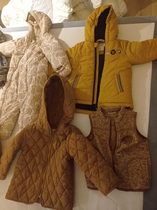 Kurtki kombinezony zestaw chłopiec 74, 80