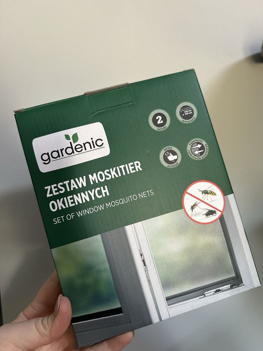 Moskitiera na okno 2 sztuki w paczce biala