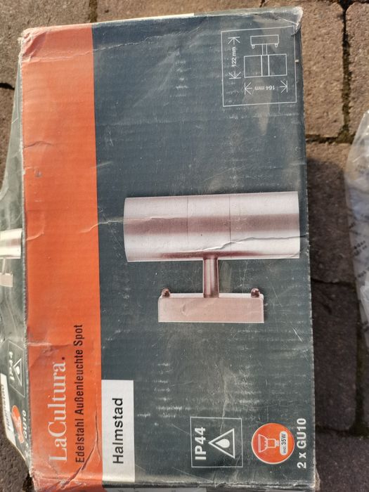 Lampa Ścienna Stal Nierdzewna