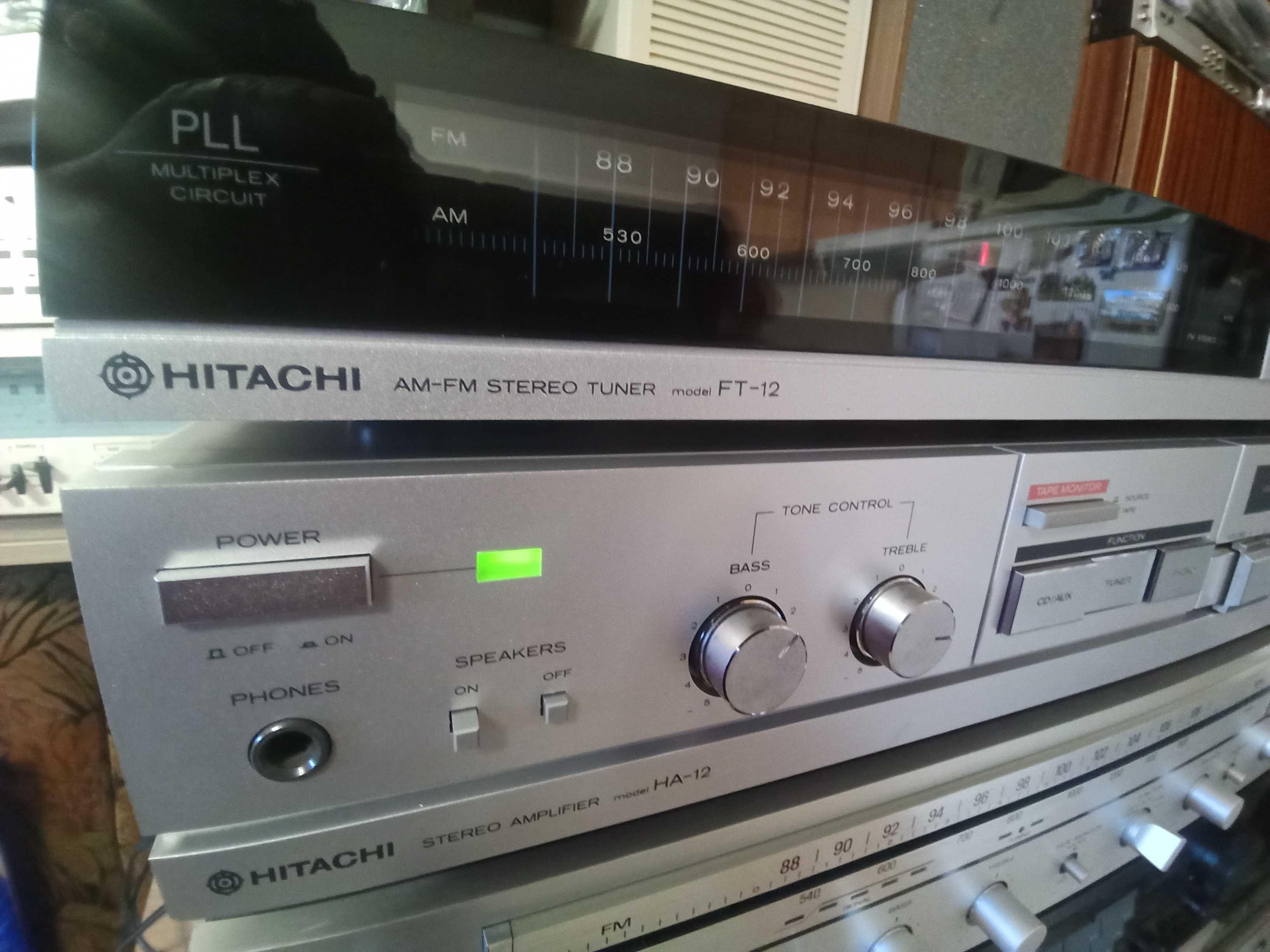 підсилювач Hitachi HA-12 та тюнер Hitachi FT-12