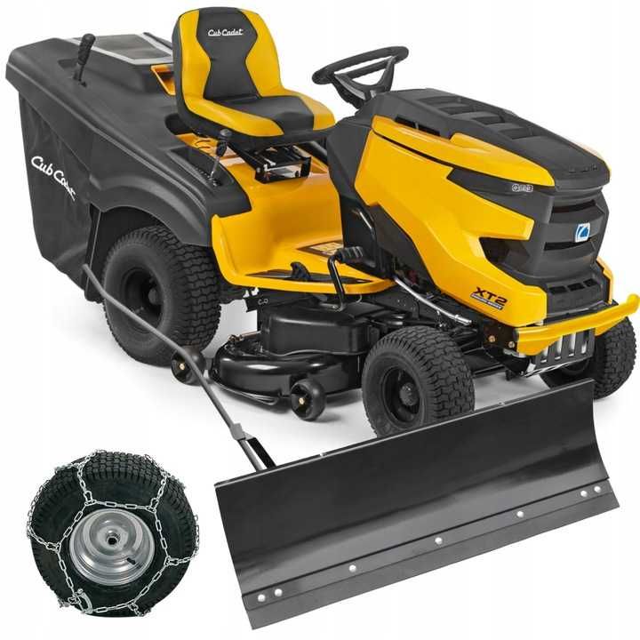 Traktor całoroczny ogrodowy Kawasaki Cub Cadet XT2 QR106 pług łańcuchy