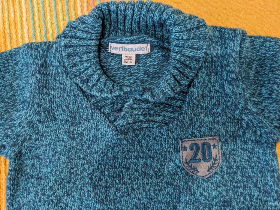 Camisola de lã para bebé menino