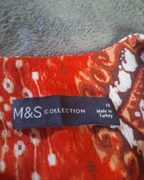 Długa sukienka maxi wycięcie na plecach 100 % wiskoza marka M&S 46