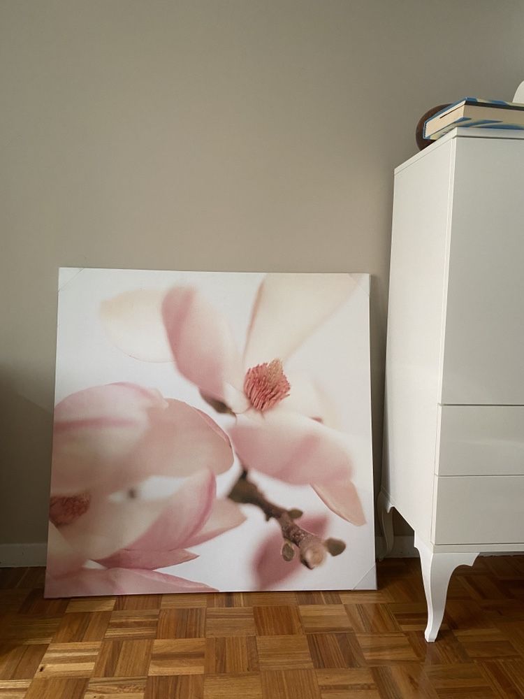 Quadro tela com orquídea novo