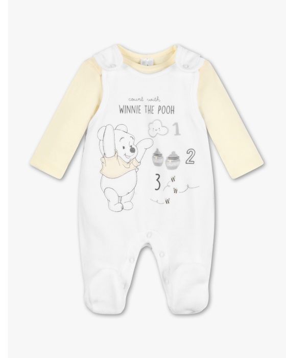 C&A * Disney Kubuś Puchatek * zestaw body + welurowe śpioszki * 68