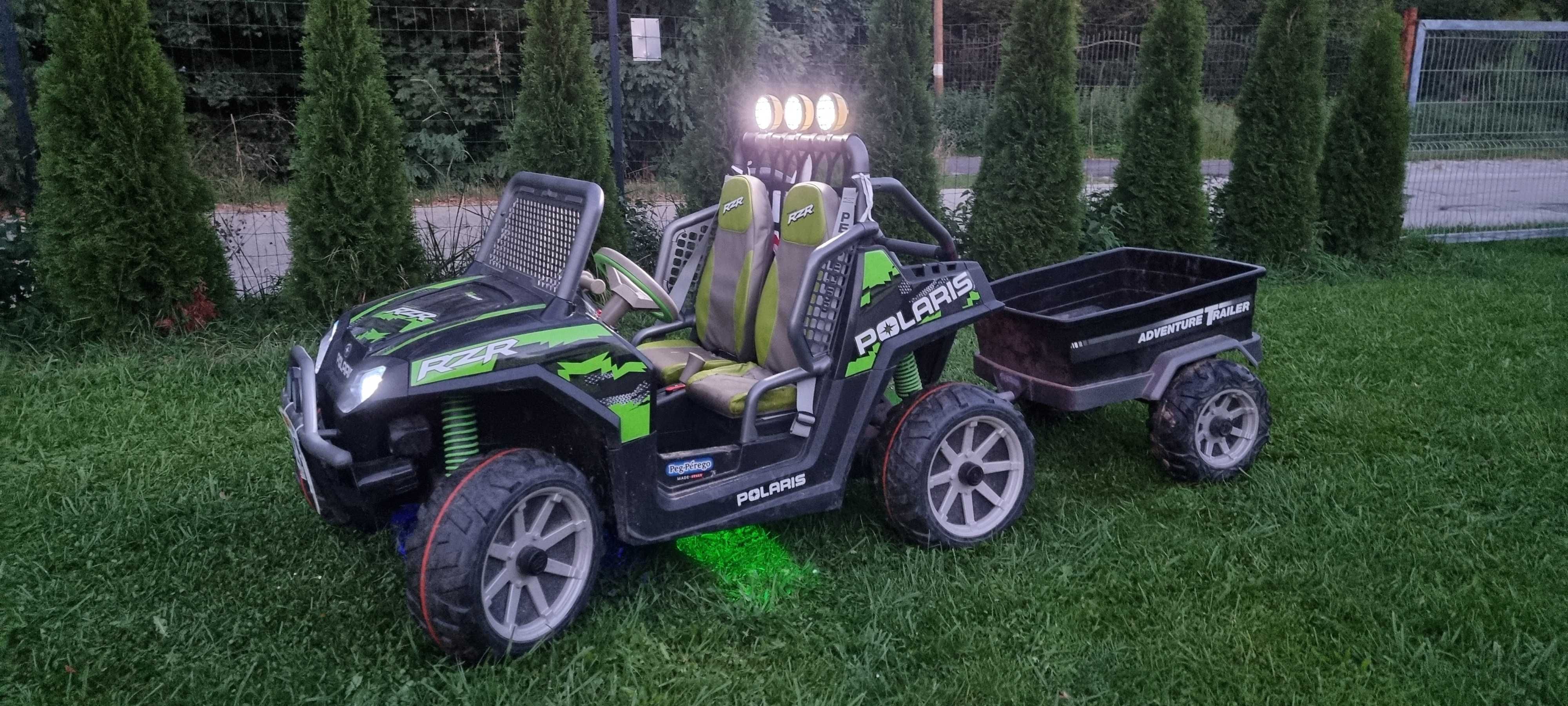 Peg perego Polaris RZR 24V Green Shadow z przyczepką