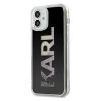 Etui iPhone 12 Mini Karl Lagerfeld Glitter Logo Czarny Hardcase