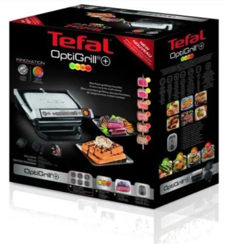 Електро гриль притискний Tefal OptiGrill+ GC716 (GC716D12) вафельница