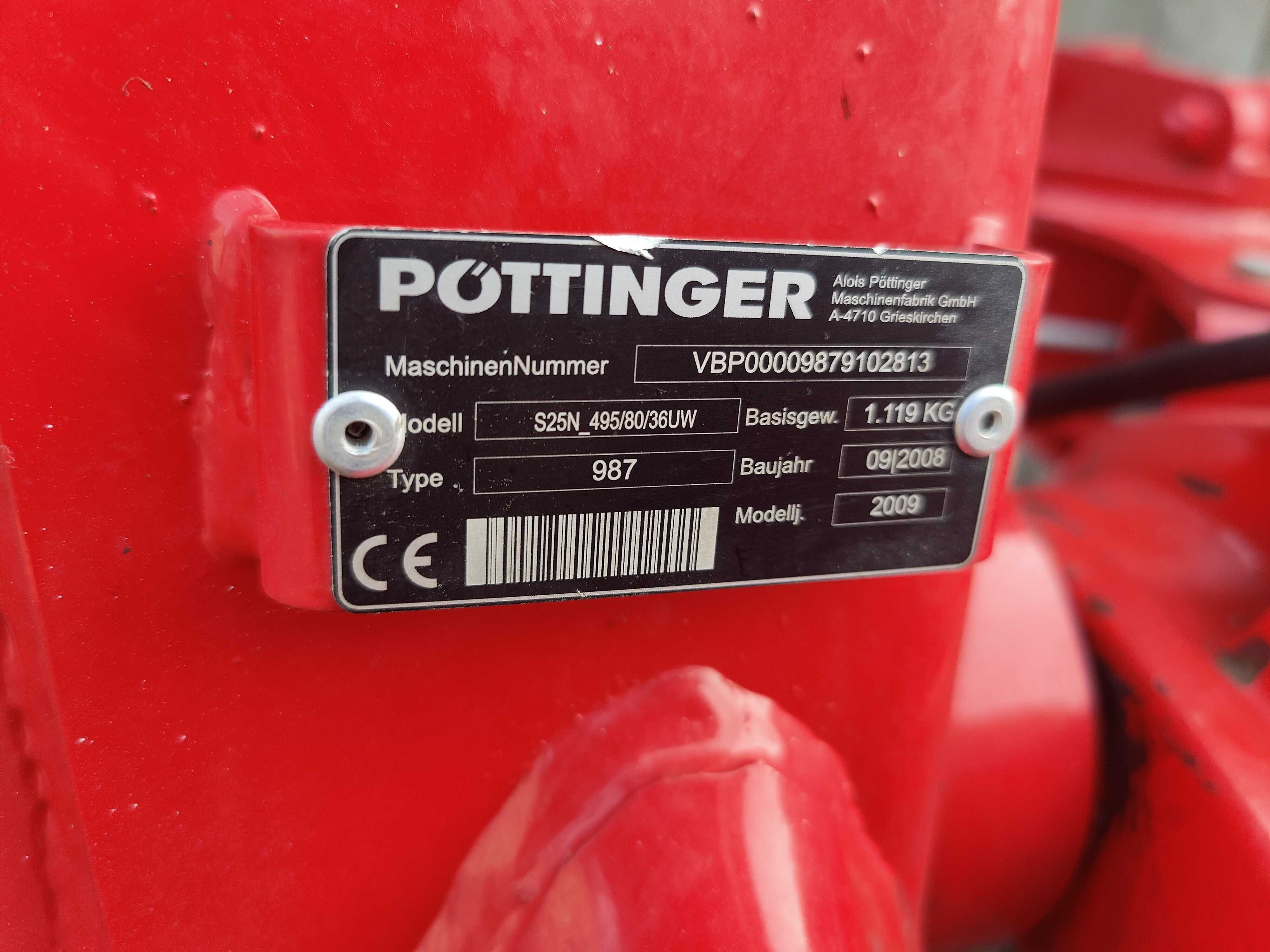 Pług 4- skibowy obrotowy POTTINGER SERWO NOVA S25 hydr. zabezpieczenia