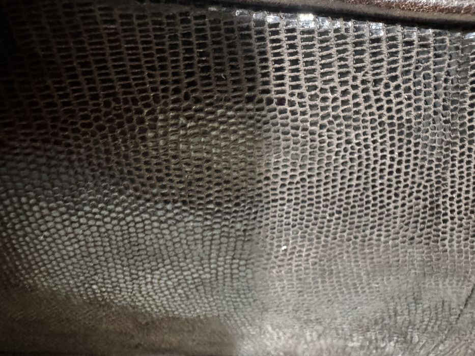 Torebka skórzana brązowa jamnik damska na ramię