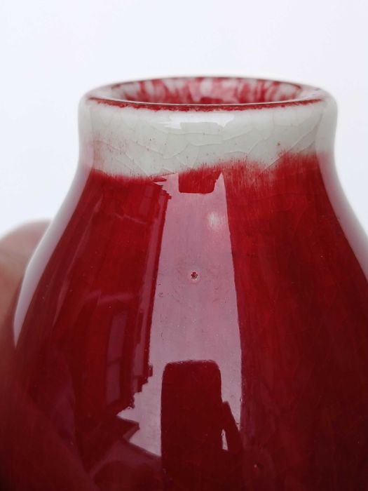 Jarra Flambe Esmaltado Sangue de Boi China séc XIX 14 cm