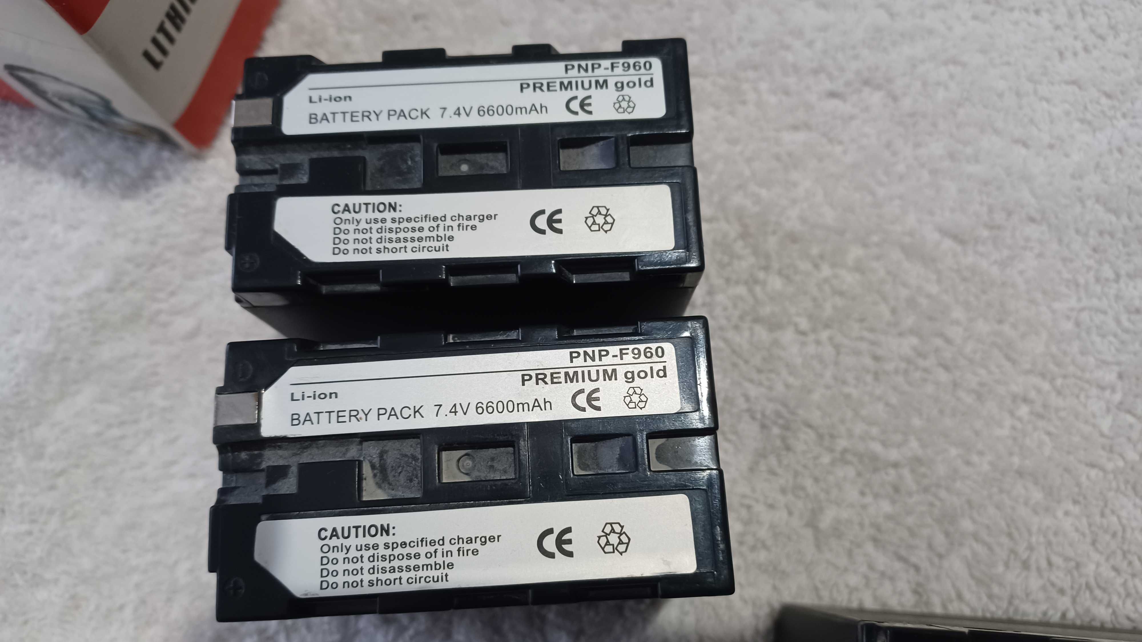 3 Akumulatory SONY   2szt NP- F960,   1szt NP- F970