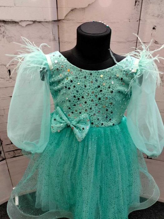 Сукня плаття різні кольори пишне пух паєтки квіточка весна мавка 4-6 р