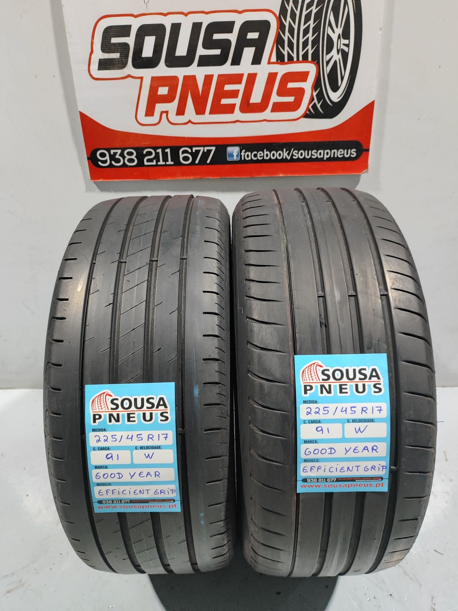 2 pneus semi novos 225-45R17 good year - Oferta dos Portes