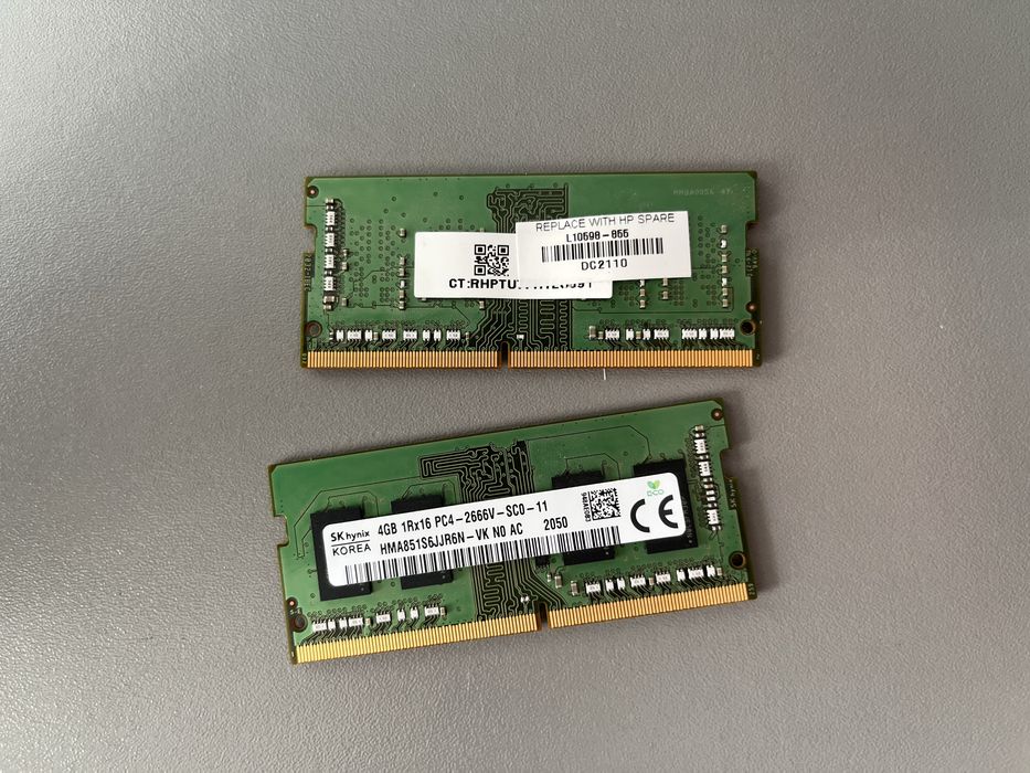2 kości 4 gb ram do laptopa
