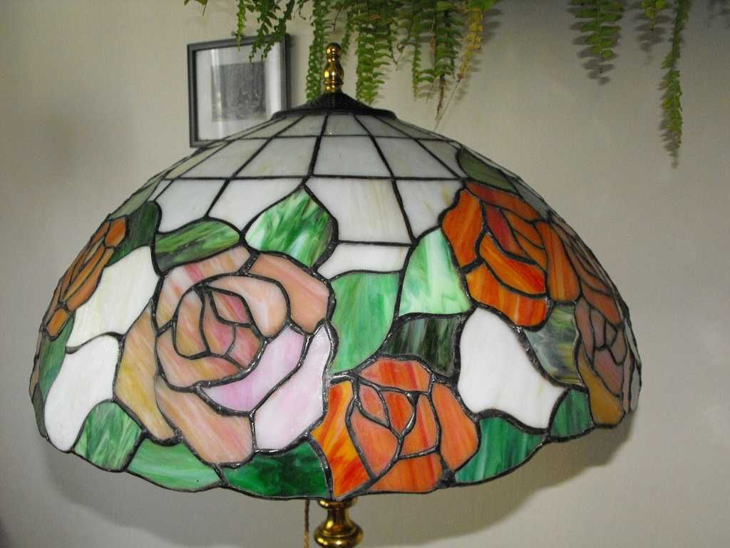 Piękna lampa podłogowa-klosz witraż w stylu Tiffany. NOWA NIŻSZA CENA!