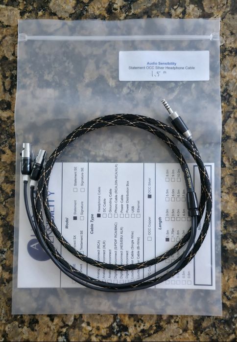 Sensibility Silver Statement balanced 4.4mm Audeze-Meze made in Canada