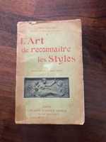 livro em francês - L'art de reconnaitre les styles, Emile Bayard
