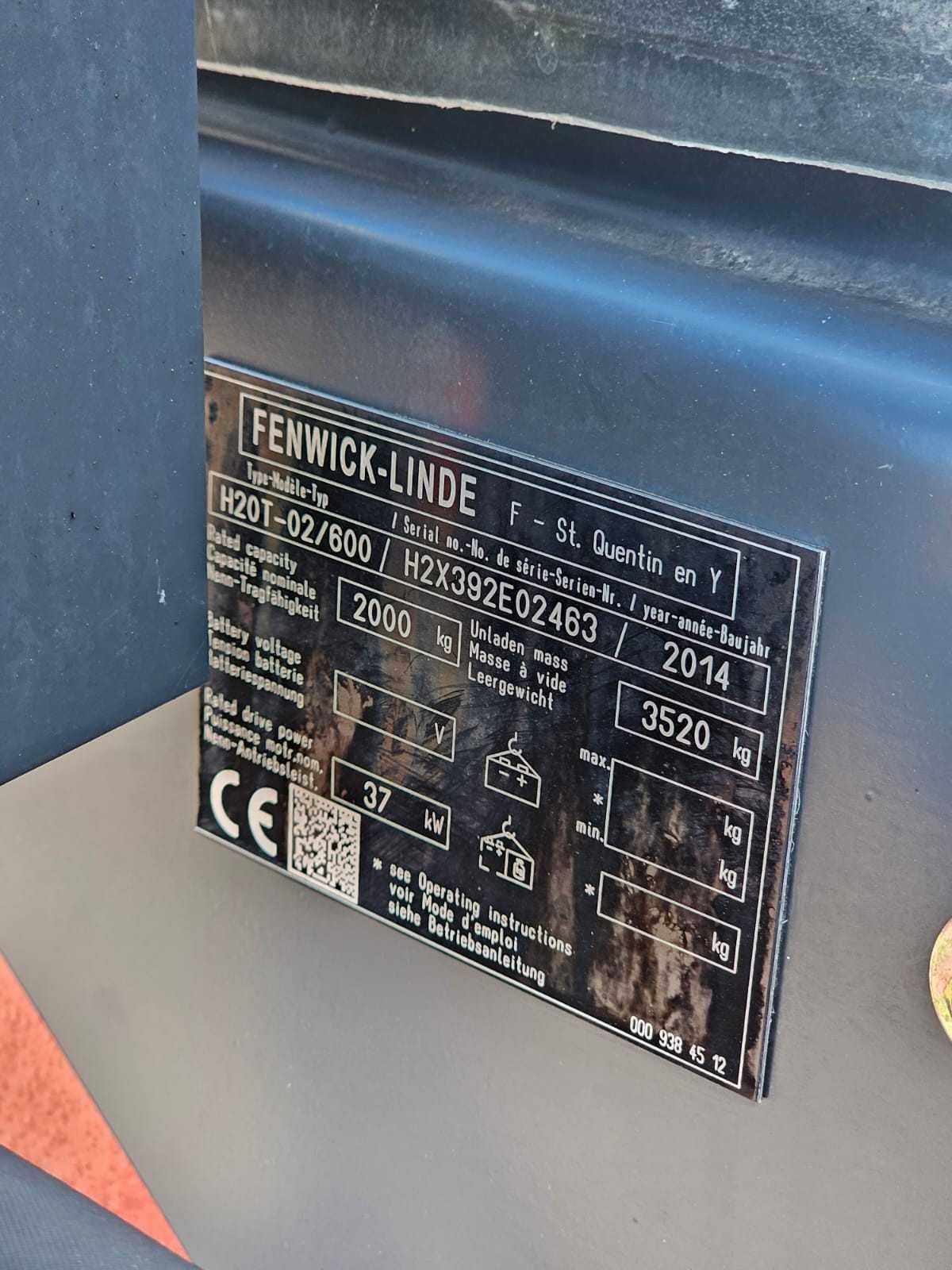 Wózek widłowy Linde H20T-02/600 Triplex LPG 2014r.