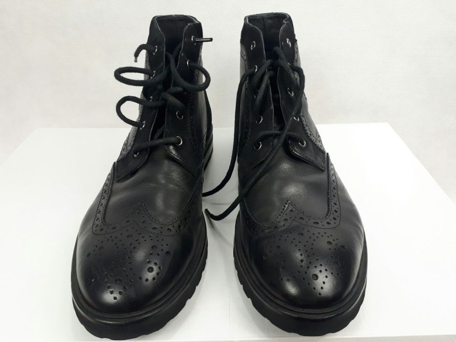 BOTKI czarne STRELLSON eu46 kozaki meskie obuwie skora