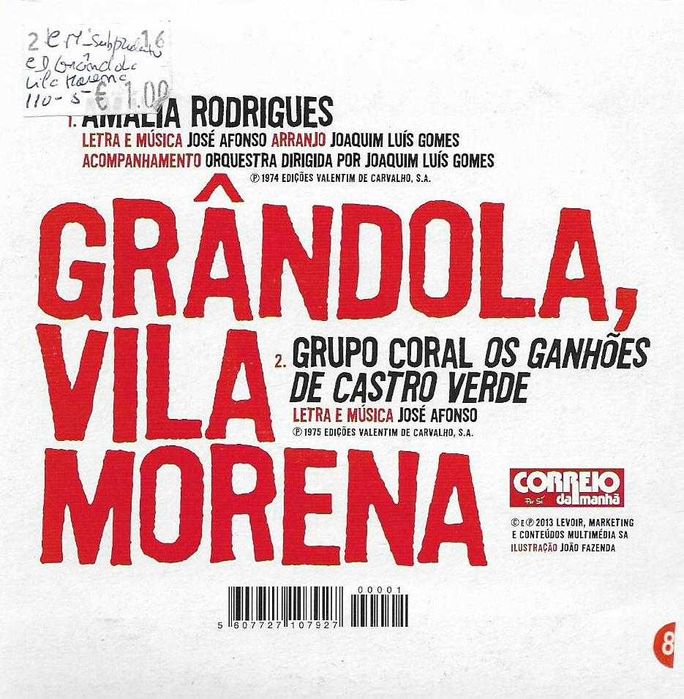 Amália Rodrigues - - - - - Grândola Vila Morena - - - - - CD