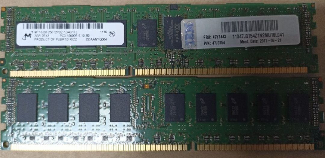 RAM DDR3 PC3L 10600R 2GB