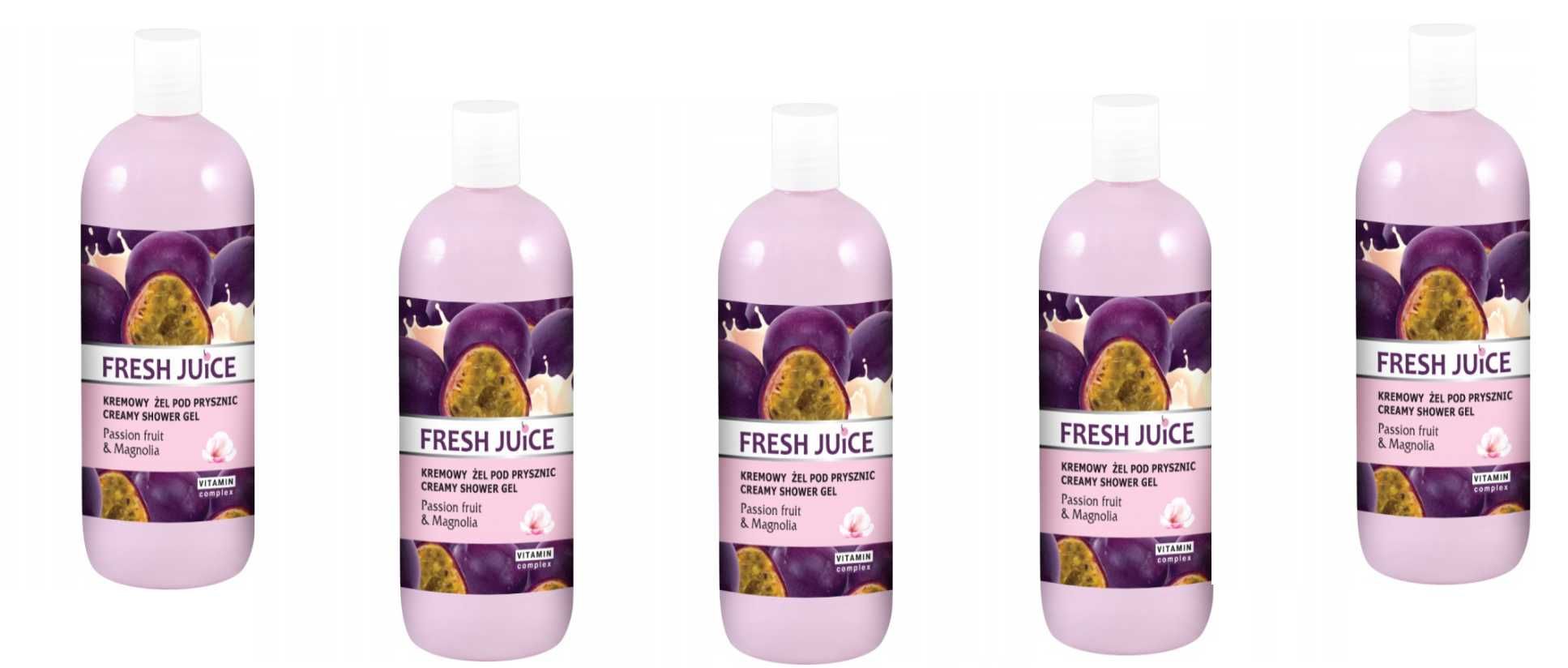 Fresh Juice Żel pod Prysznic Kremowy Passion  i Magnolia 500ml X 5 szt