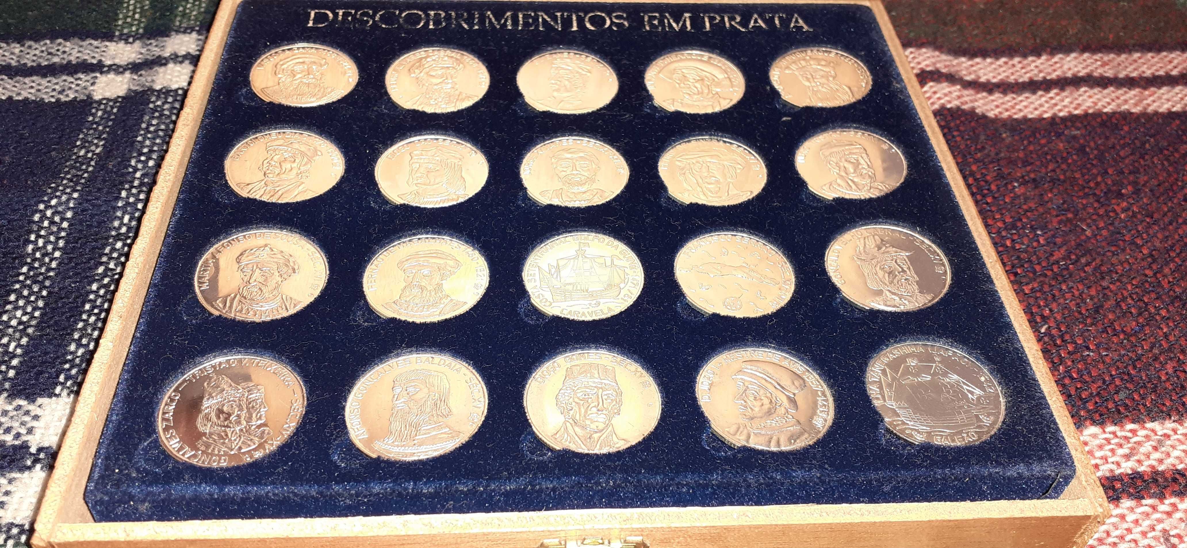 20 moedas descobrimento em prata