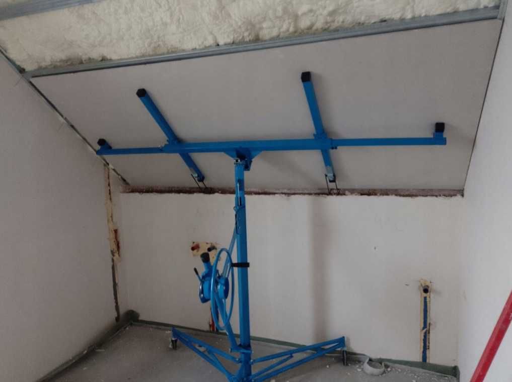 podnośnik do płyt gipsowych GK i OSB sufitów 330 cm udźwig do 68 kg