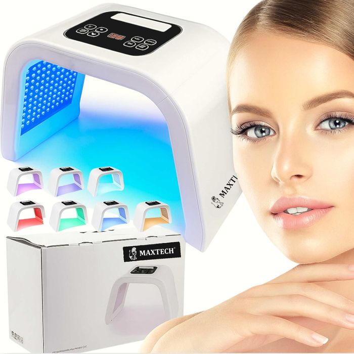 Maska Led 7-kolorowa Lampa na twarz Składana z chłodzeniem fotonowe