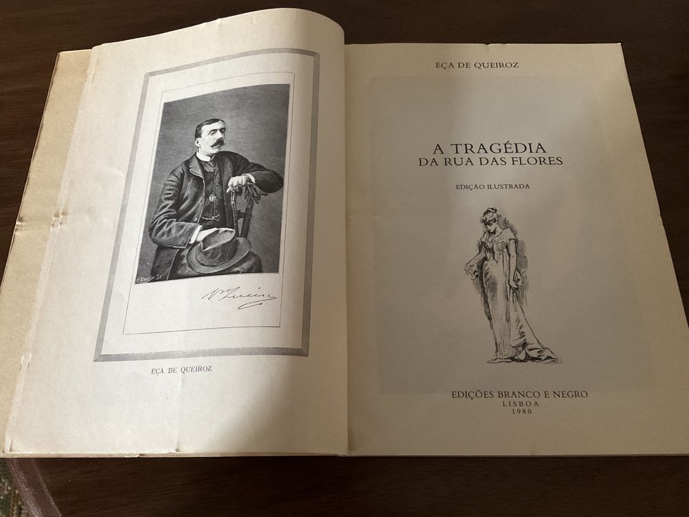 Livro antigo - A Tragedia da Rua das Flores - Edicao ilustrada de 1980