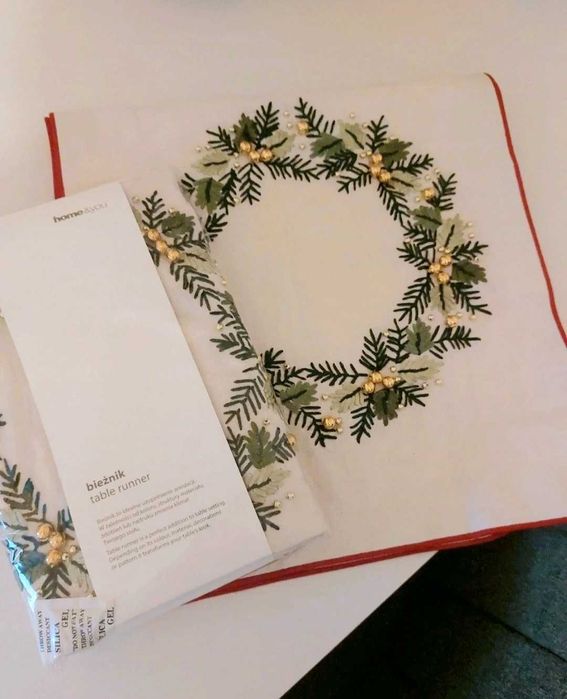 Home&You Noel Arbre bieźnik świateczny ręcznie haftowany